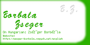 borbala zseger business card